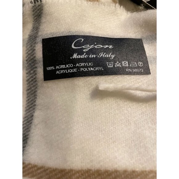 Cejon Plaid Fringe Italian Scarf (444) - Picture 4 of 5